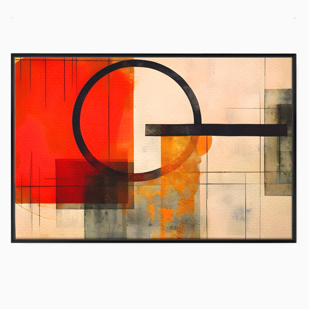 Tablou Canvas Premium LuxCanva® A1614, Abstractie In Desen , Living, Cerc, Sfera, Decorativ, Dormitor, Culori Vibrante