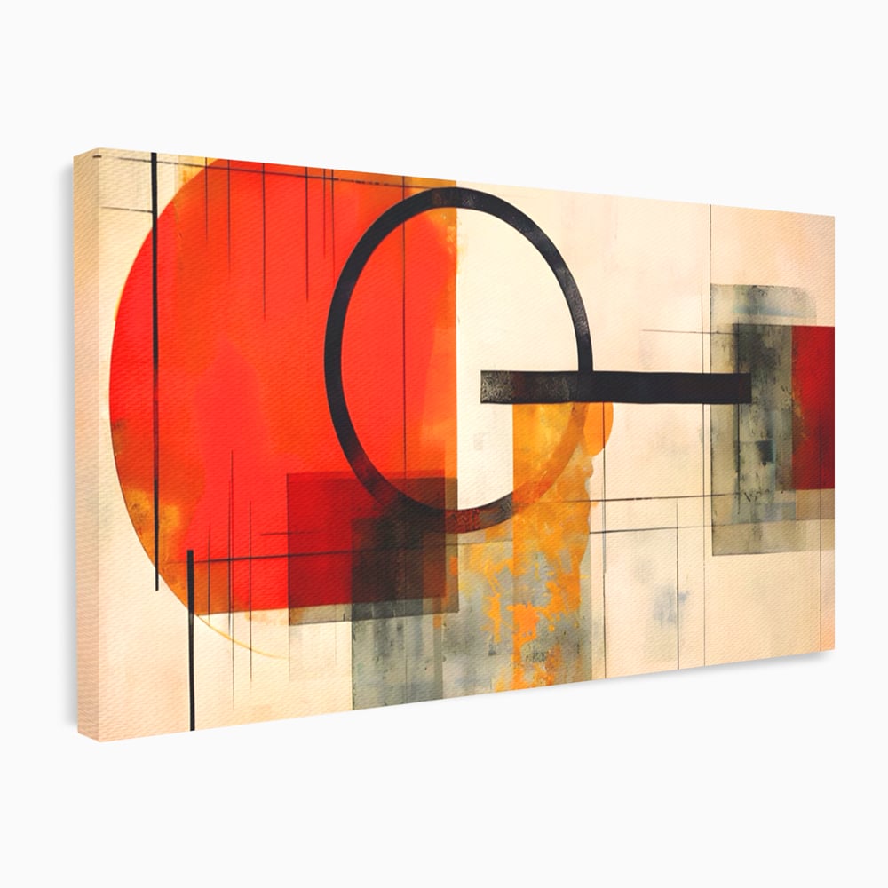 Tablou Canvas Premium LuxCanva® A1614, Abstractie In Desen , Living, Cerc, Sfera, Decorativ, Dormitor, Culori Vibrante