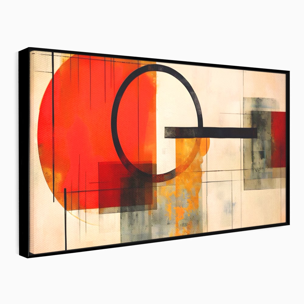 Tablou Canvas Premium LuxCanva® A1614, Abstractie In Desen , Living, Cerc, Sfera, Decorativ, Dormitor, Culori Vibrante