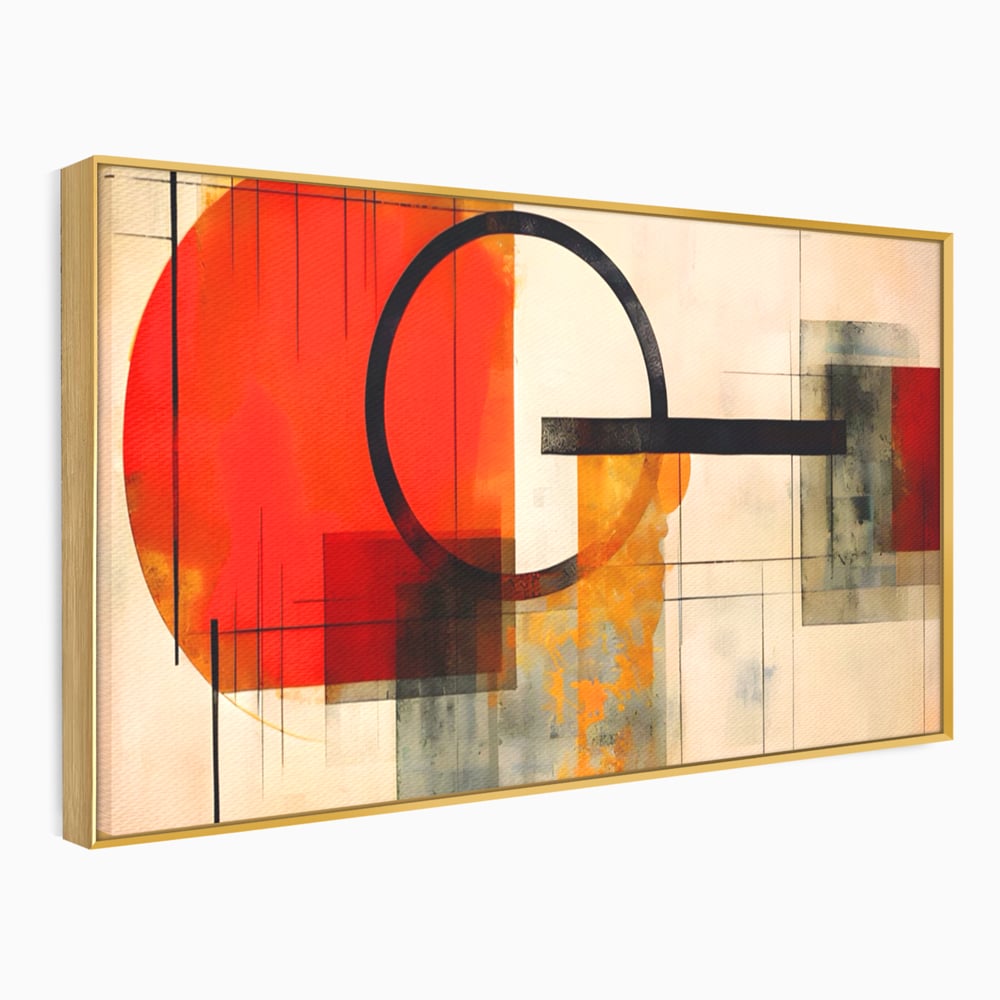 Tablou Canvas Premium LuxCanva® A1614, Abstractie In Desen , Living, Cerc, Sfera, Decorativ, Dormitor, Culori Vibrante