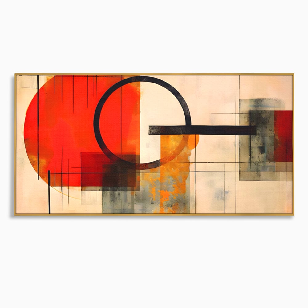 Tablou Canvas Premium LuxCanva® A1614, Abstractie In Desen , Living, Cerc, Sfera, Decorativ, Dormitor, Culori Vibrante