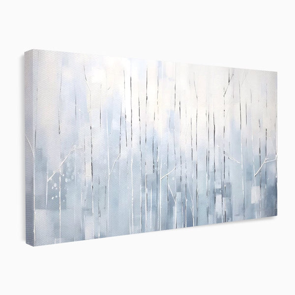 Tablou Canvas Premium LuxCanva® A1617, Vis De Iarna , Room, Copaci, Fulgi De Zapada, Abstract, Decorativ, Dormitor, Culori Vibrante