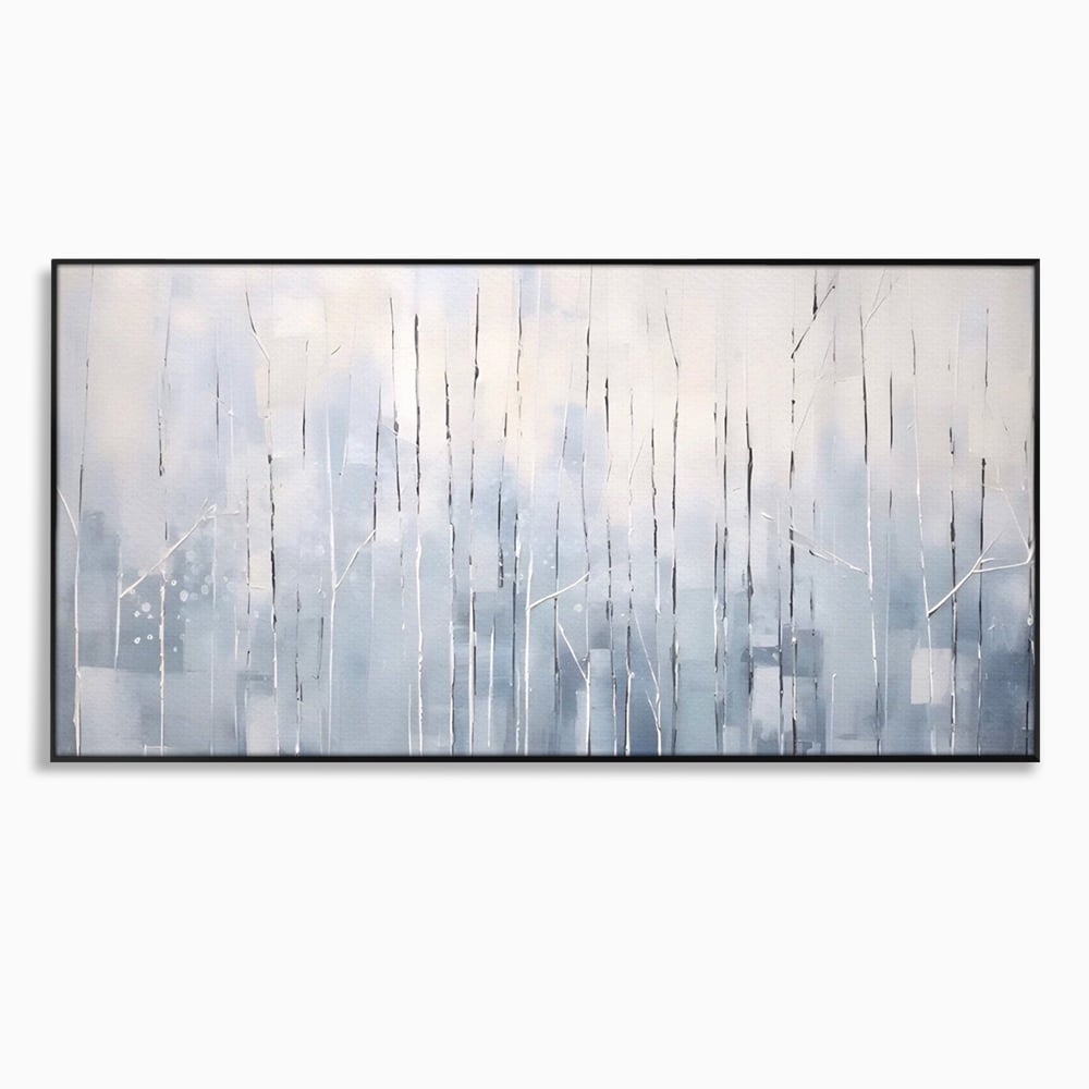 Tablou Canvas Premium LuxCanva® A1617, Vis De Iarna , Room, Copaci, Fulgi De Zapada, Abstract, Decorativ, Dormitor, Culori Vibrante