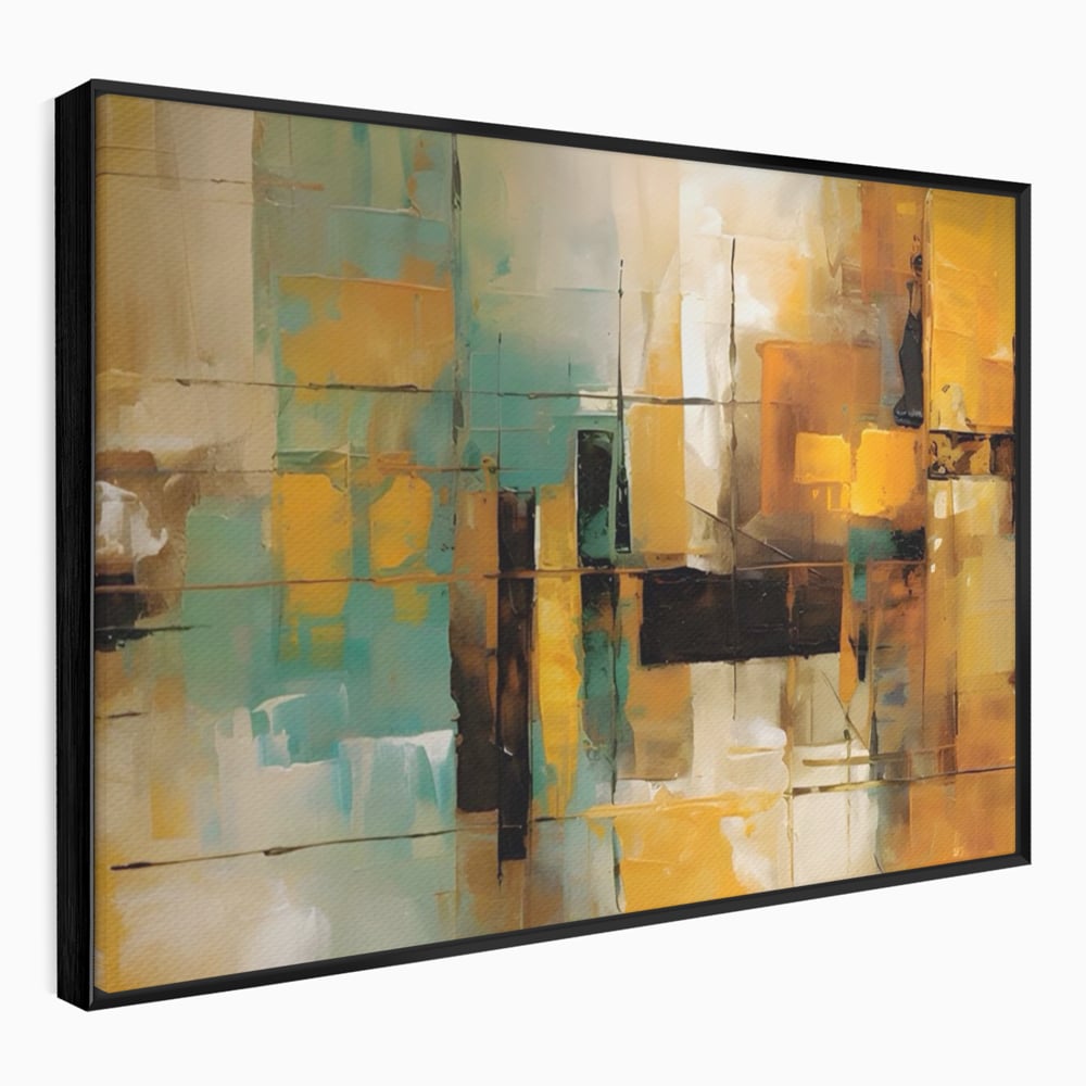 Tablou Canvas Premium LuxCanva® A1618, Ilustrare Abstracta , Room, Portocaliu, Linii, Pensulat, Decorativ, Dormitor, Culori Vibrante
