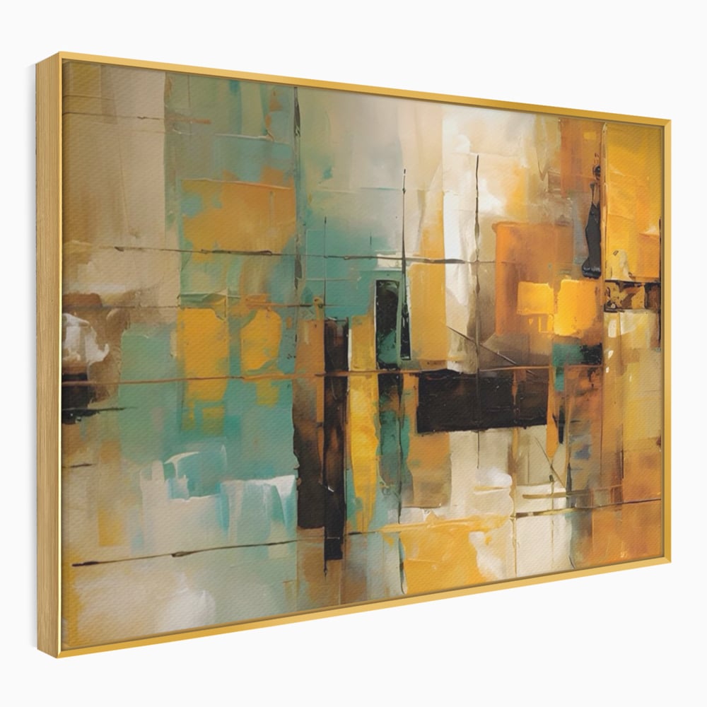 Tablou Canvas Premium LuxCanva® A1618, Ilustrare Abstracta , Room, Portocaliu, Linii, Pensulat, Decorativ, Dormitor, Culori Vibrante