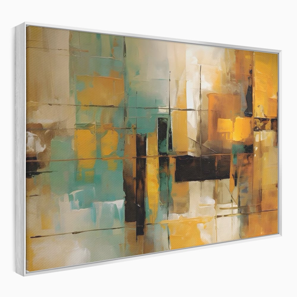 Tablou Canvas Premium LuxCanva® A1618, Ilustrare Abstracta , Room, Portocaliu, Linii, Pensulat, Decorativ, Dormitor, Culori Vibrante