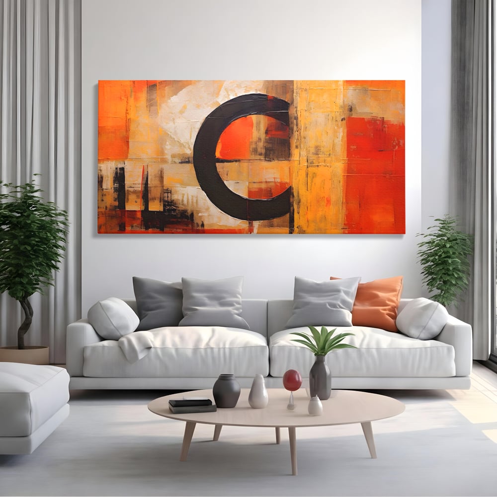 Leinwandbilder Premium LuxCanva® A1621, Abstrakte Realität, Wohnen, Chromatisch, Rot, Kreis, Dekorativ, Schlafzimmer, Lebendige Farben