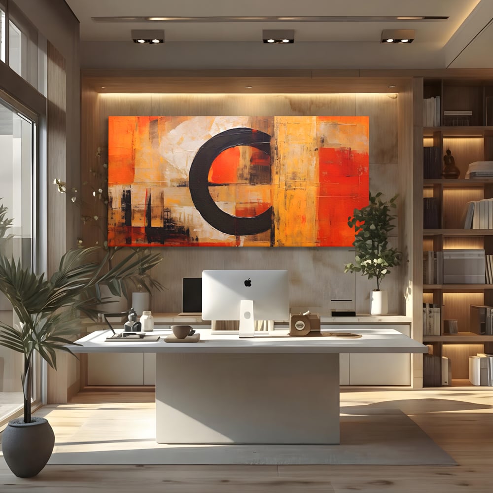 Leinwandbilder Premium LuxCanva® A1621, Abstrakte Realität, Wohnen, Chromatisch, Rot, Kreis, Dekorativ, Schlafzimmer, Lebendige Farben