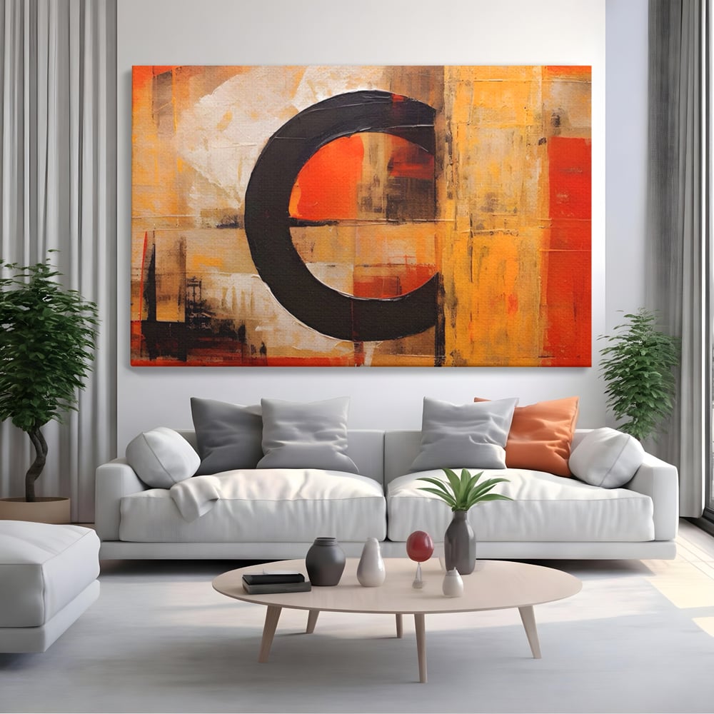 Leinwandbilder Premium LuxCanva® A1621, Abstrakte Realität, Wohnen, Chromatisch, Rot, Kreis, Dekorativ, Schlafzimmer, Lebendige Farben