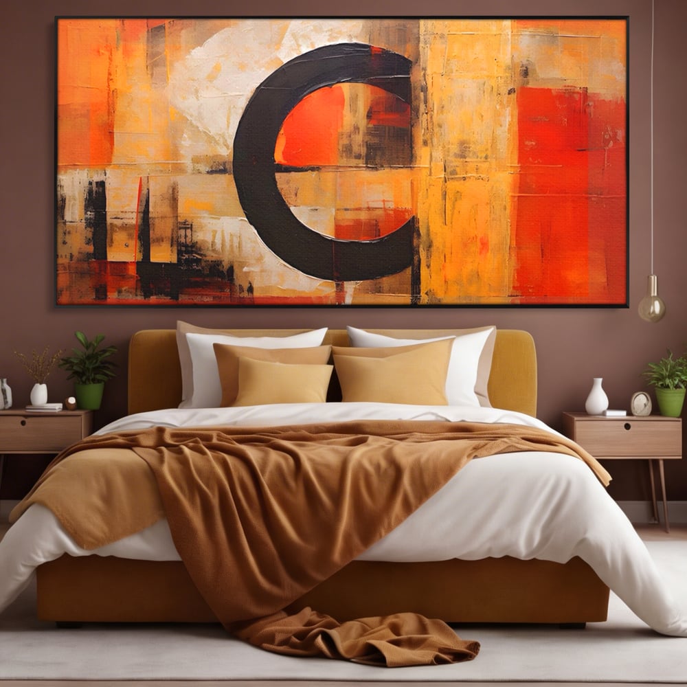Leinwandbilder Premium LuxCanva® A1621, Abstrakte Realität, Wohnen, Chromatisch, Rot, Kreis, Dekorativ, Schlafzimmer, Lebendige Farben