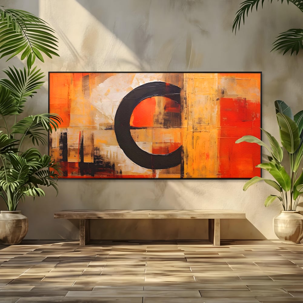 Leinwandbilder Premium LuxCanva® A1621, Abstrakte Realität, Wohnen, Chromatisch, Rot, Kreis, Dekorativ, Schlafzimmer, Lebendige Farben