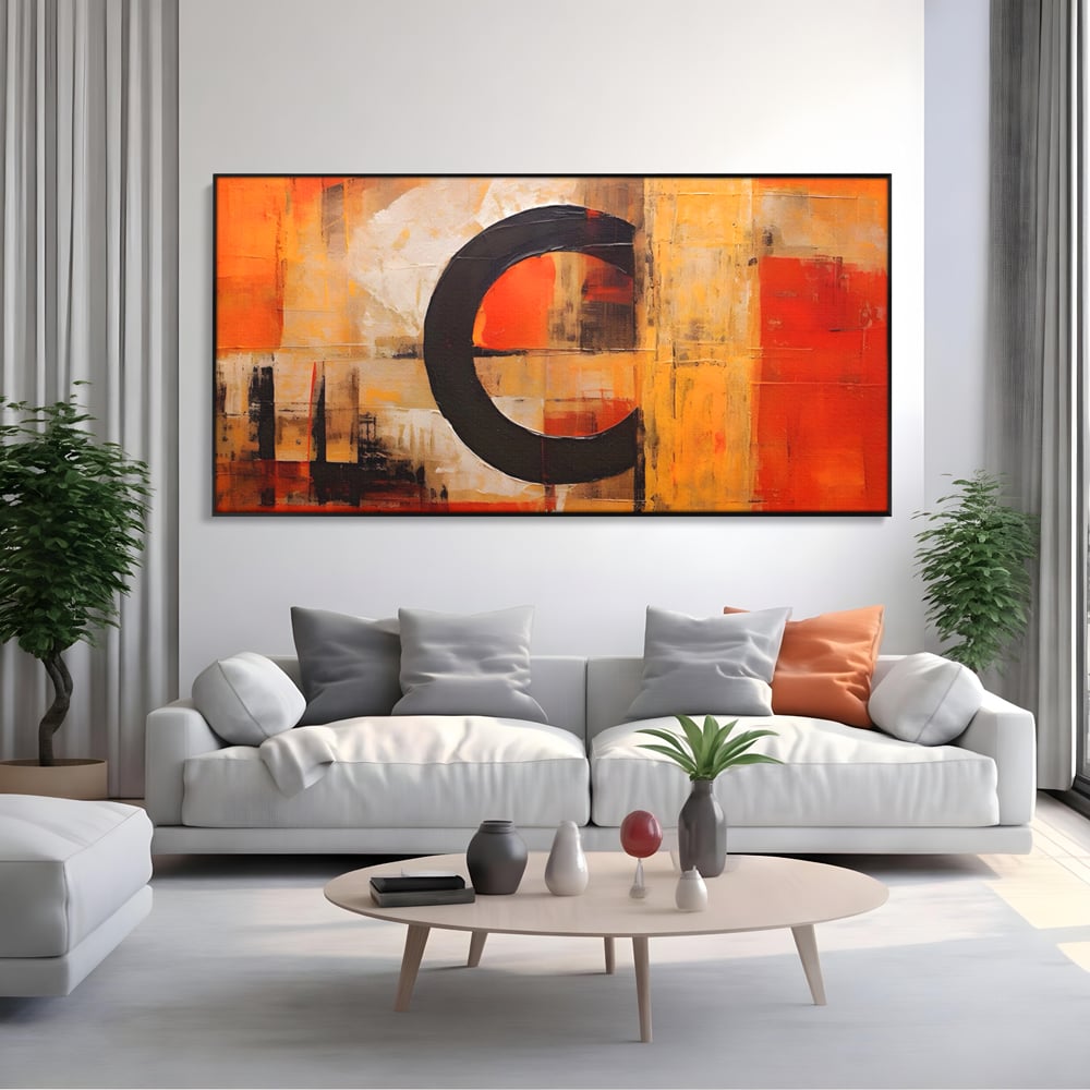 Leinwandbilder Premium LuxCanva® A1621, Abstrakte Realität, Wohnen, Chromatisch, Rot, Kreis, Dekorativ, Schlafzimmer, Lebendige Farben