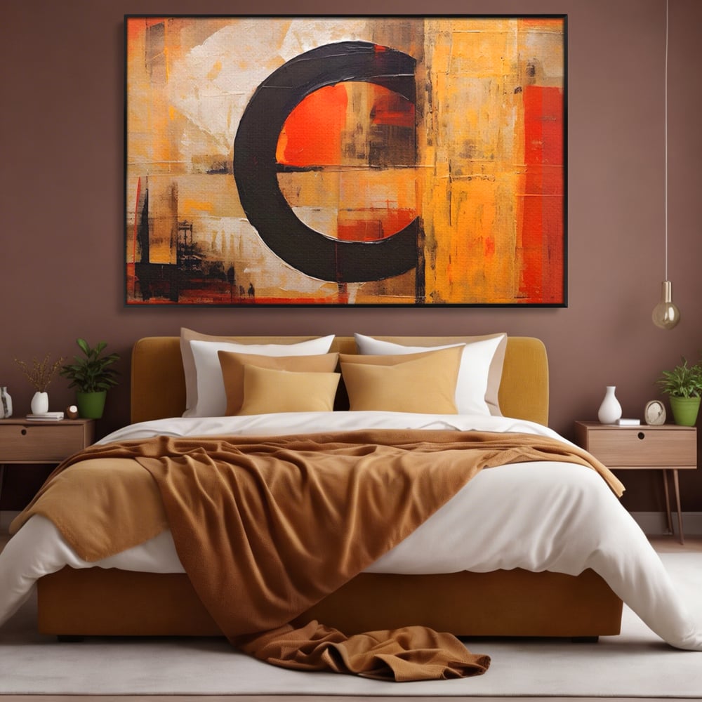 Leinwandbilder Premium LuxCanva® A1621, Abstrakte Realität, Wohnen, Chromatisch, Rot, Kreis, Dekorativ, Schlafzimmer, Lebendige Farben