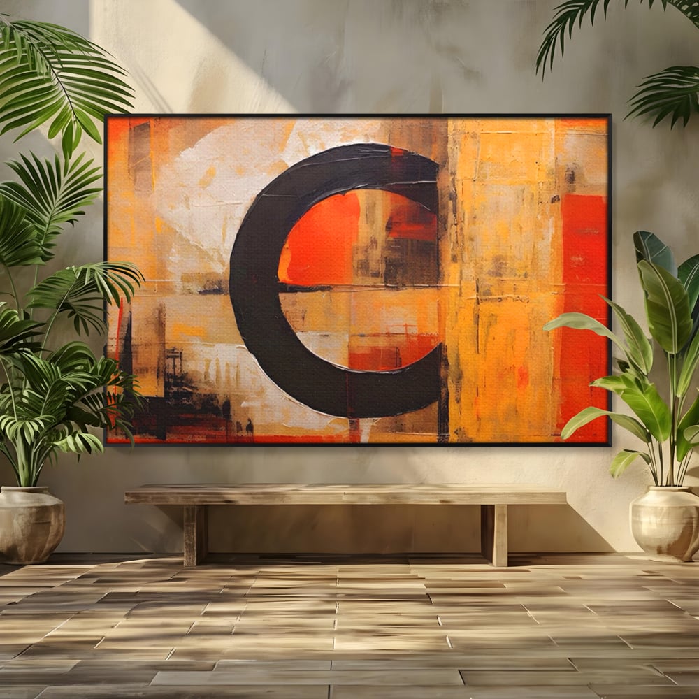 Leinwandbilder Premium LuxCanva® A1621, Abstrakte Realität, Wohnen, Chromatisch, Rot, Kreis, Dekorativ, Schlafzimmer, Lebendige Farben