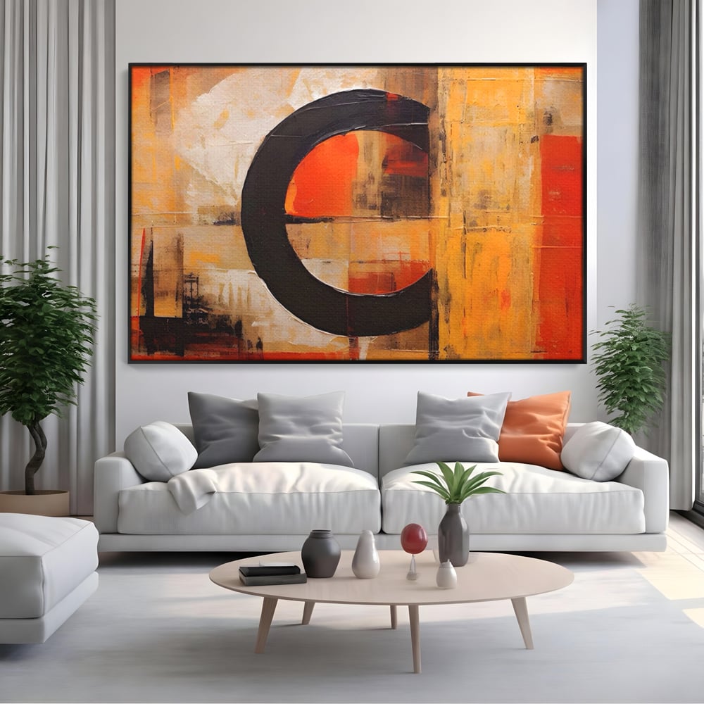 Leinwandbilder Premium LuxCanva® A1621, Abstrakte Realität, Wohnen, Chromatisch, Rot, Kreis, Dekorativ, Schlafzimmer, Lebendige Farben