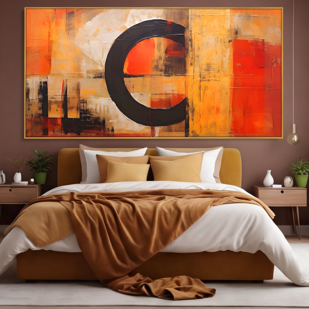 Leinwandbilder Premium LuxCanva® A1621, Abstrakte Realität, Wohnen, Chromatisch, Rot, Kreis, Dekorativ, Schlafzimmer, Lebendige Farben