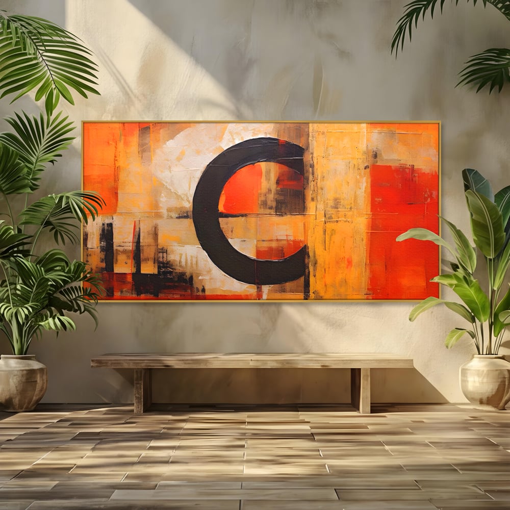 Leinwandbilder Premium LuxCanva® A1621, Abstrakte Realität, Wohnen, Chromatisch, Rot, Kreis, Dekorativ, Schlafzimmer, Lebendige Farben
