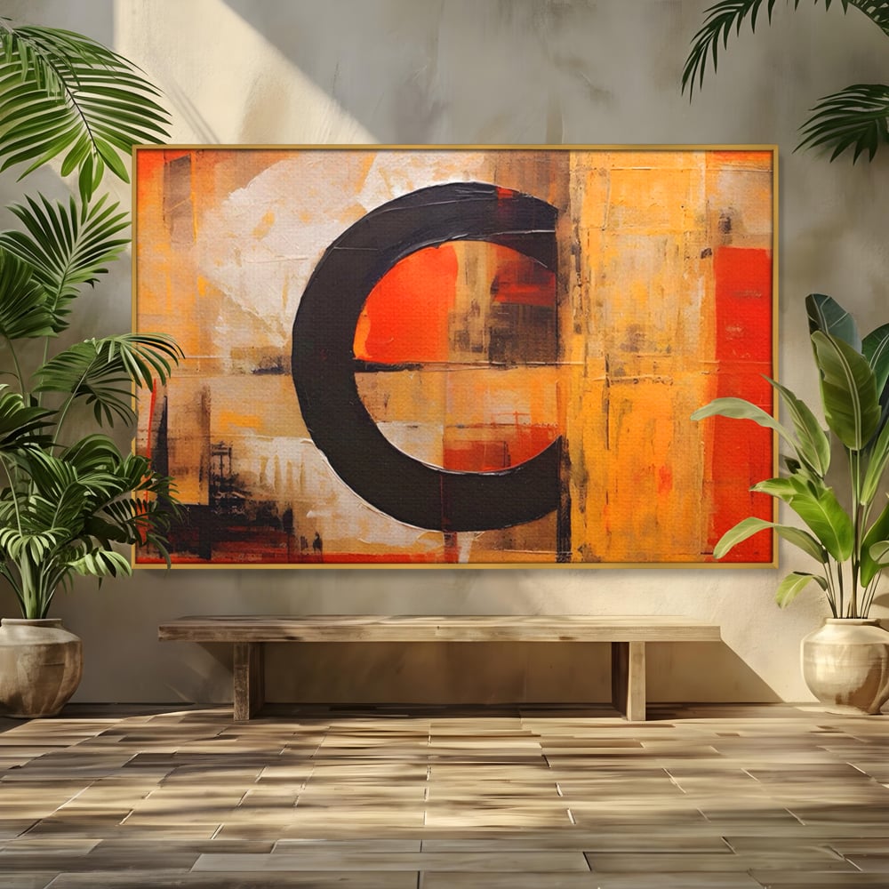 Leinwandbilder Premium LuxCanva® A1621, Abstrakte Realität, Wohnen, Chromatisch, Rot, Kreis, Dekorativ, Schlafzimmer, Lebendige Farben