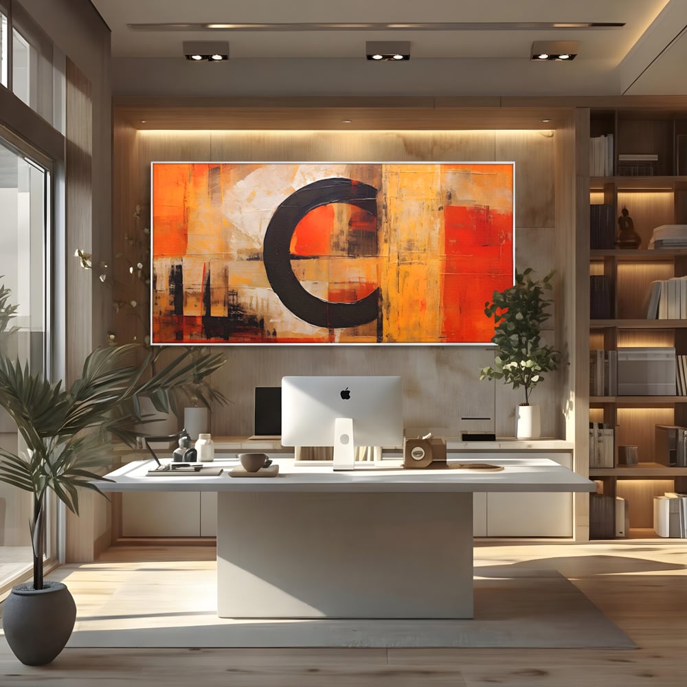 Leinwandbilder Premium LuxCanva® A1621, Abstrakte Realität, Wohnen, Chromatisch, Rot, Kreis, Dekorativ, Schlafzimmer, Lebendige Farben