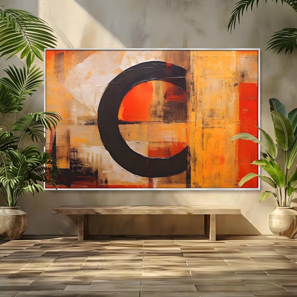 Leinwandbilder Premium LuxCanva® A1621, Abstrakte Realität, Wohnen, Chromatisch, Rot, Kreis, Dekorativ, Schlafzimmer, Lebendige Farben