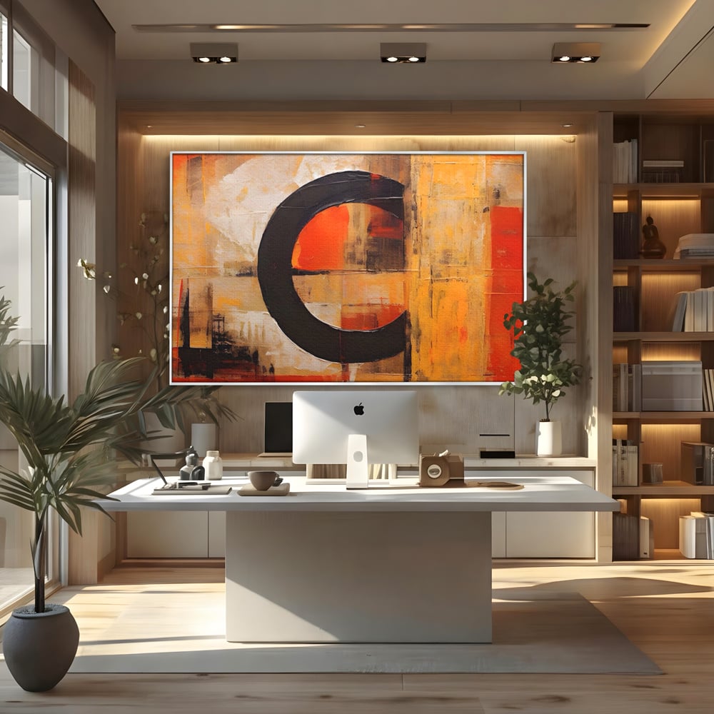 Leinwandbilder Premium LuxCanva® A1621, Abstrakte Realität, Wohnen, Chromatisch, Rot, Kreis, Dekorativ, Schlafzimmer, Lebendige Farben