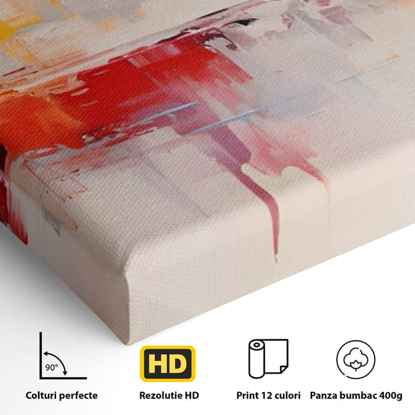 Tablou Canvas Premium LuxCanva® A1622, Cromatica , Living, Abstract, Reflexie De Culori, Decorativ, Dormitor, Culori Vibrante