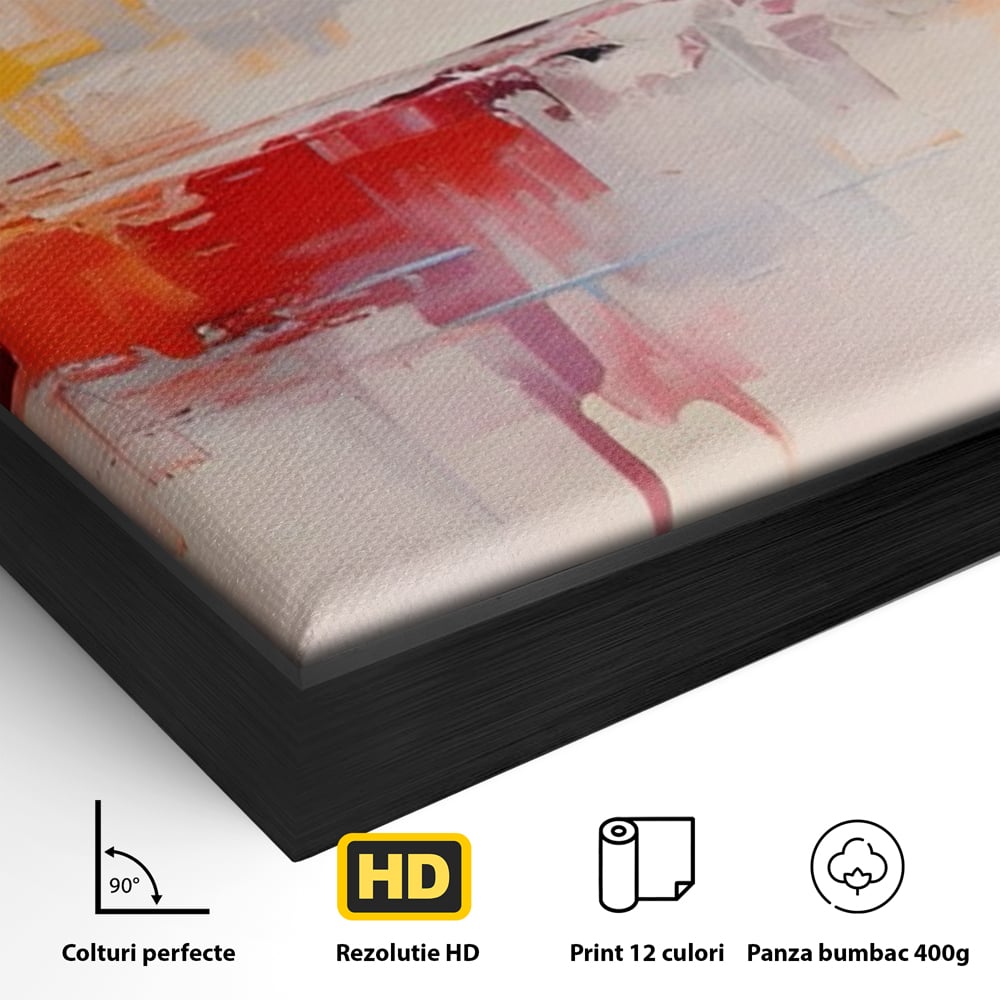 Tablou Canvas Premium LuxCanva® A1622, Cromatica , Living, Abstract, Reflexie De Culori, Decorativ, Dormitor, Culori Vibrante