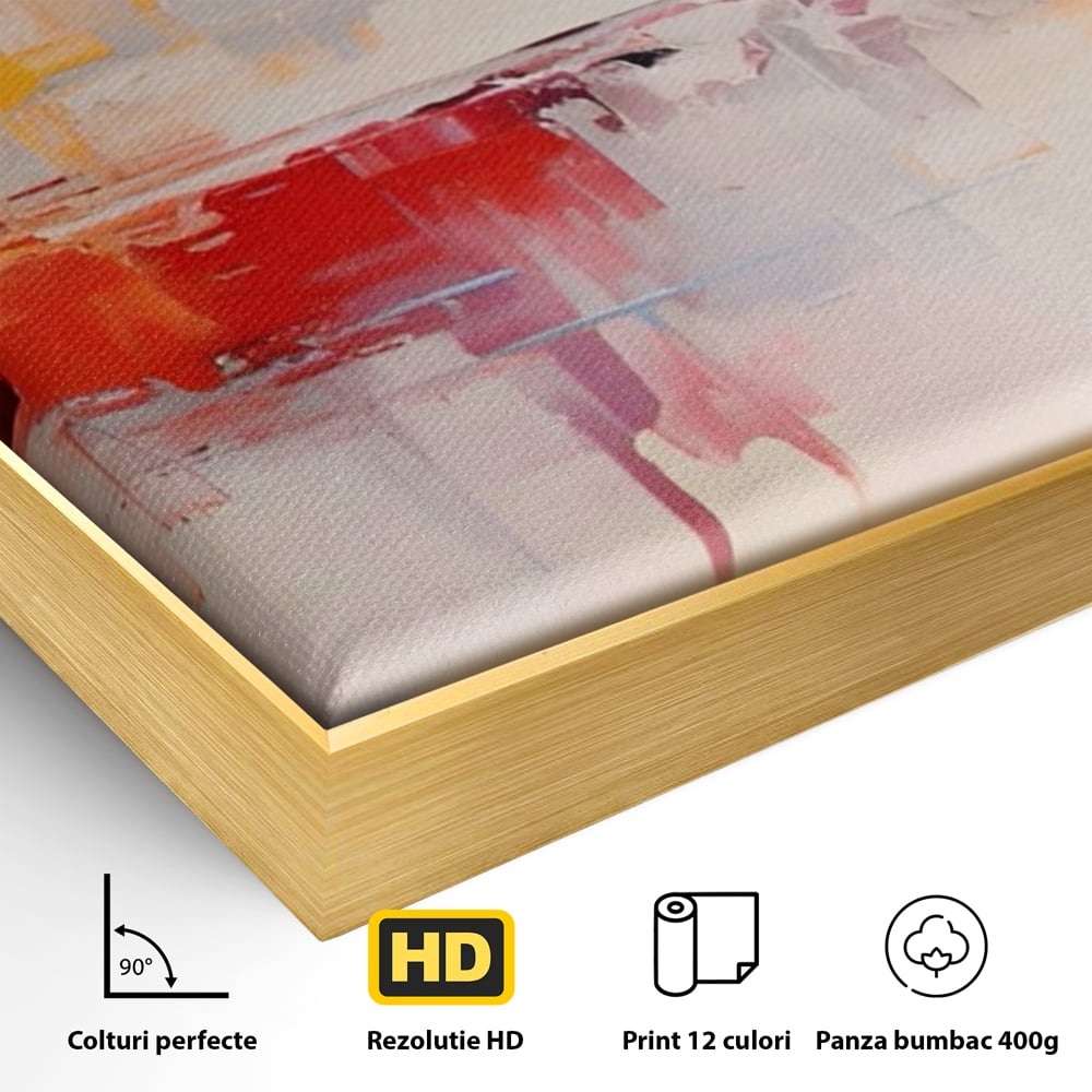 Tablou Canvas Premium LuxCanva® A1622, Cromatica , Living, Abstract, Reflexie De Culori, Decorativ, Dormitor, Culori Vibrante