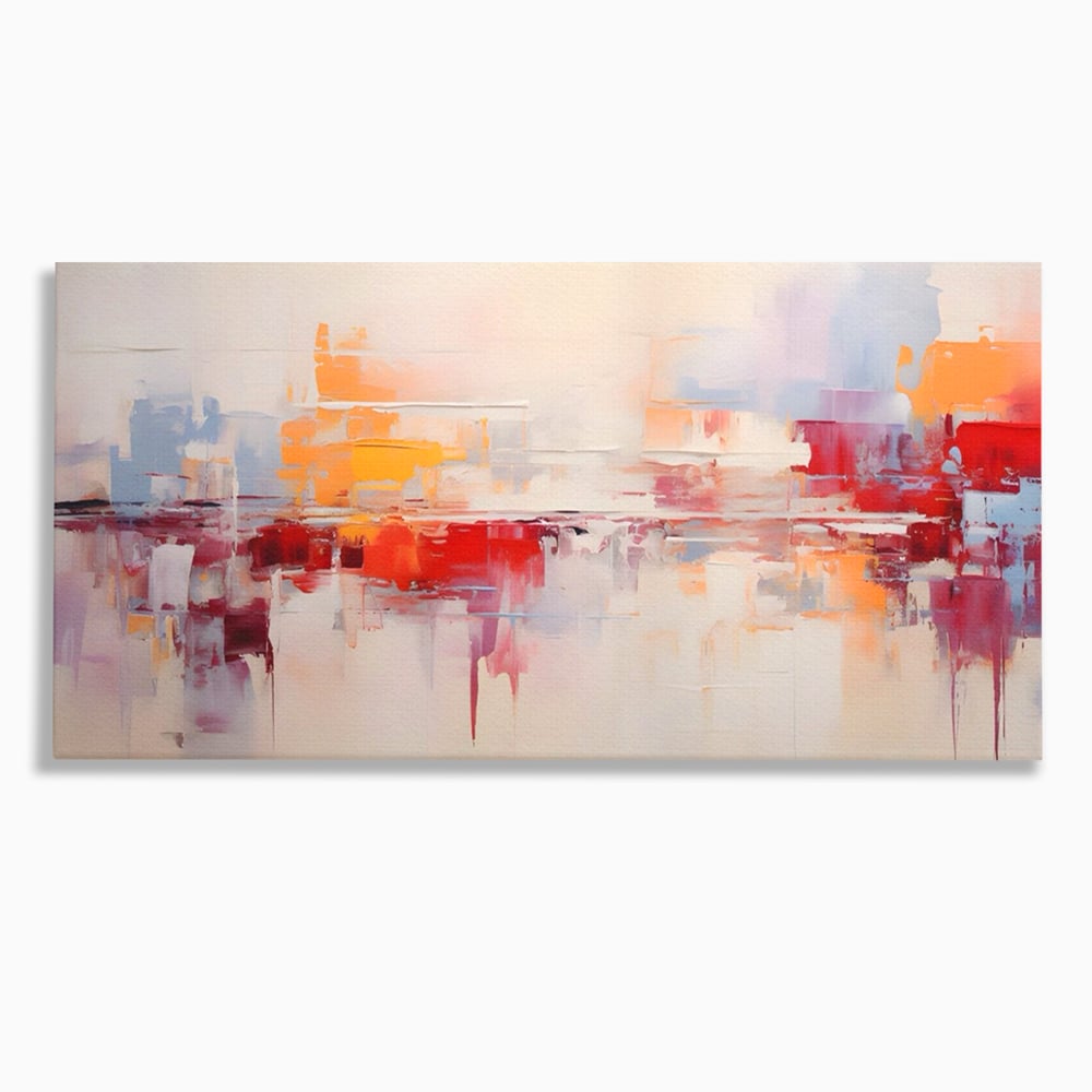 Tablou Canvas Premium LuxCanva® A1622, Cromatica , Living, Abstract, Reflexie De Culori, Decorativ, Dormitor, Culori Vibrante