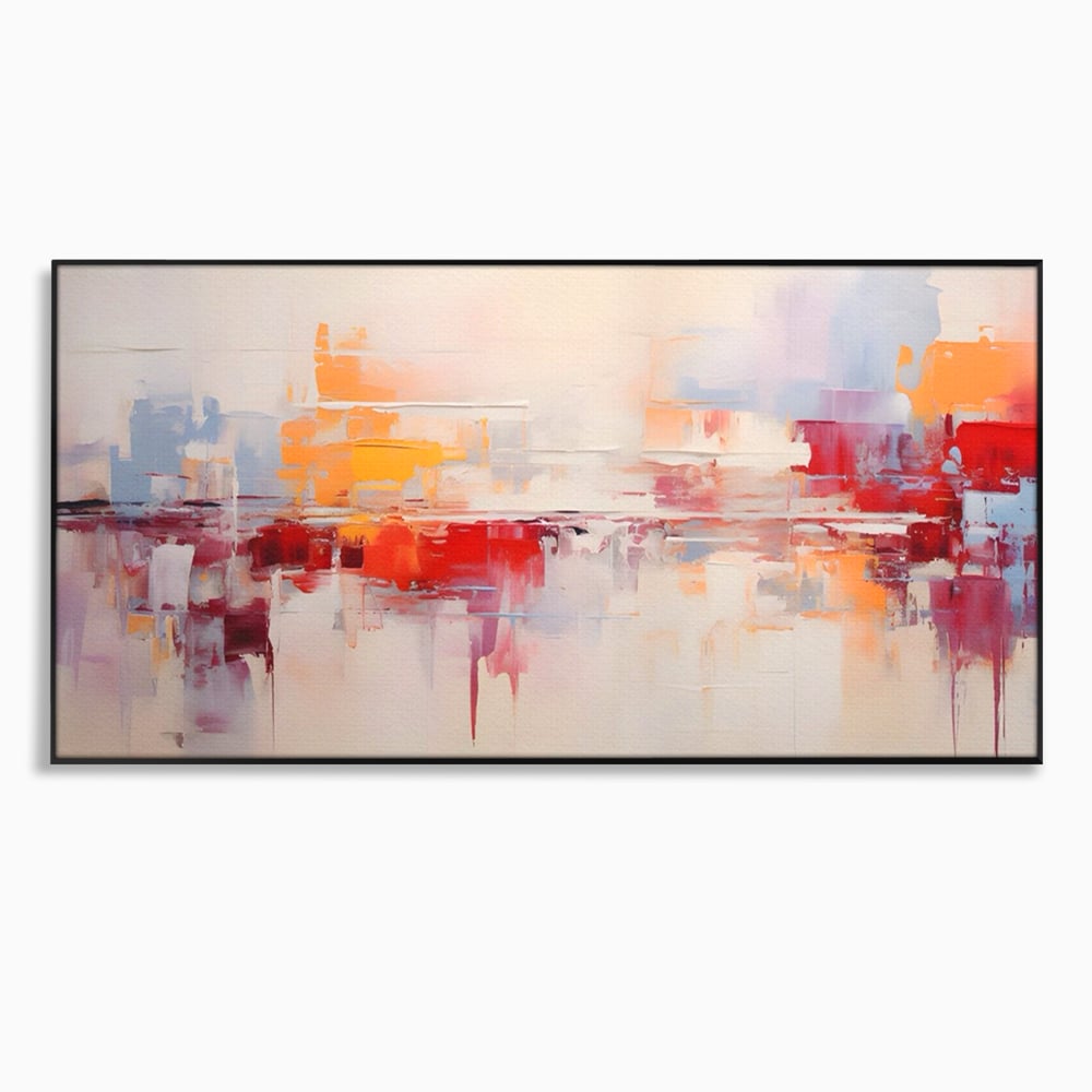 Tablou Canvas Premium LuxCanva® A1622, Cromatica , Living, Abstract, Reflexie De Culori, Decorativ, Dormitor, Culori Vibrante