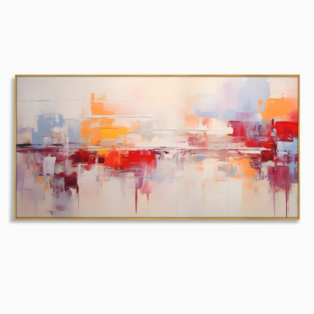 Tablou Canvas Premium LuxCanva® A1622, Cromatica , Living, Abstract, Reflexie De Culori, Decorativ, Dormitor, Culori Vibrante