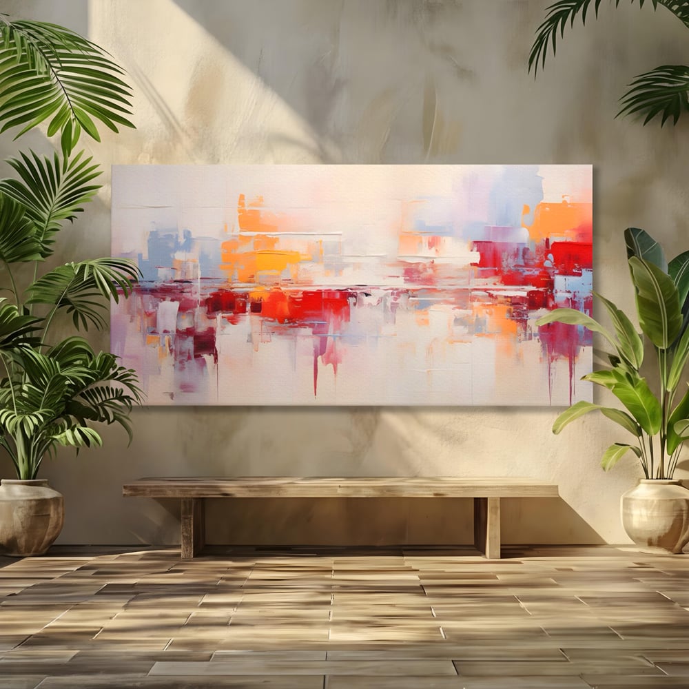 Tablou Canvas Premium LuxCanva® A1622, Cromatica , Living, Abstract, Reflexie De Culori, Decorativ, Dormitor, Culori Vibrante