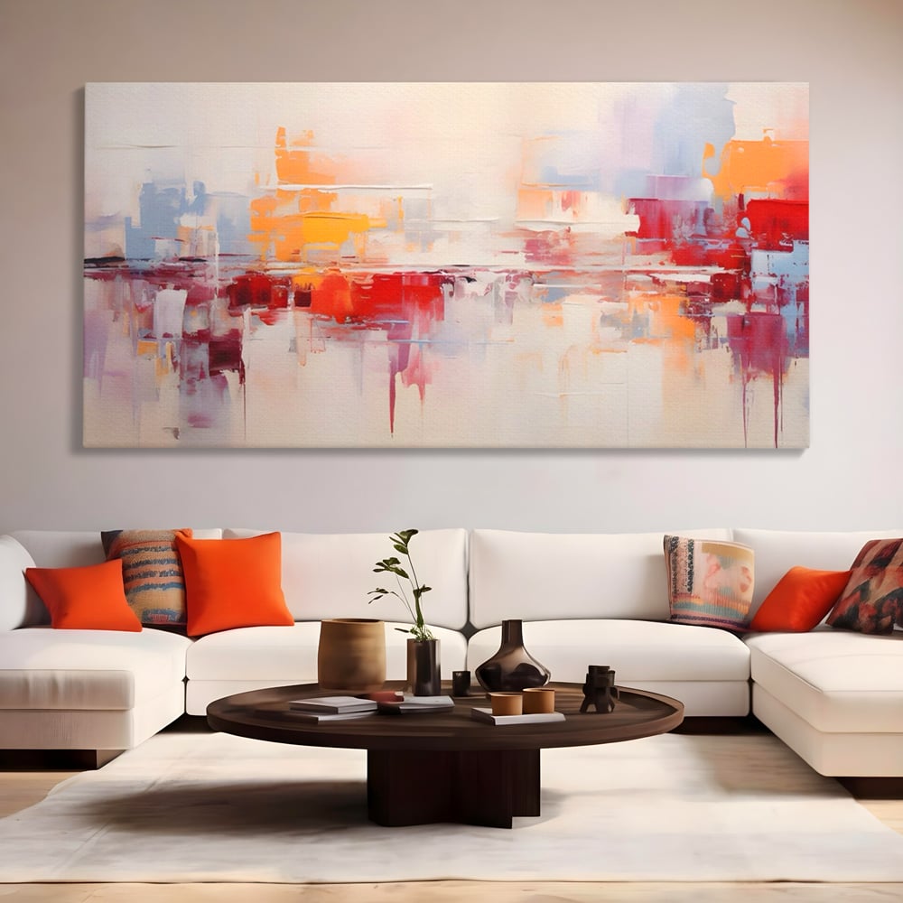 Tablou Canvas Premium LuxCanva® A1622, Cromatica , Living, Abstract, Reflexie De Culori, Decorativ, Dormitor, Culori Vibrante
