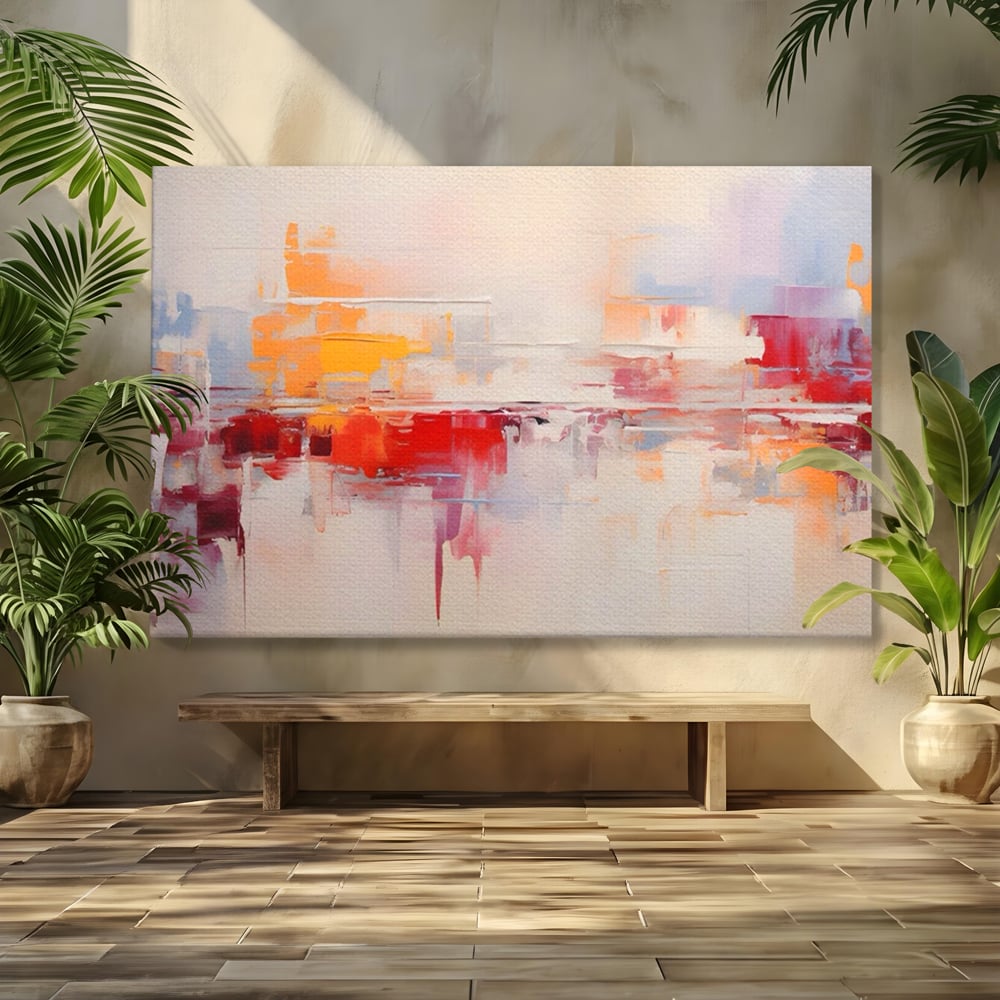 Tablou Canvas Premium LuxCanva® A1622, Cromatica , Living, Abstract, Reflexie De Culori, Decorativ, Dormitor, Culori Vibrante
