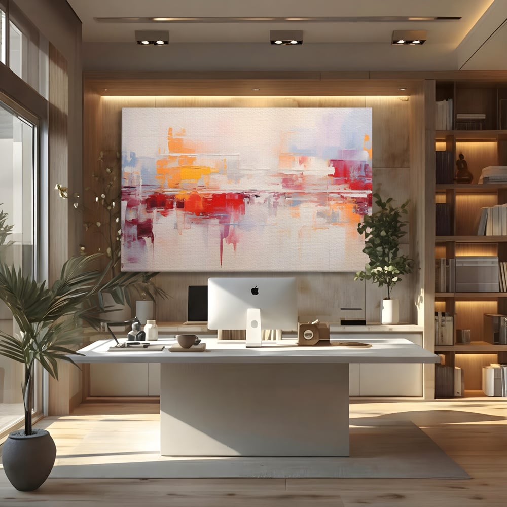 Tablou Canvas Premium LuxCanva® A1622, Cromatica , Living, Abstract, Reflexie De Culori, Decorativ, Dormitor, Culori Vibrante