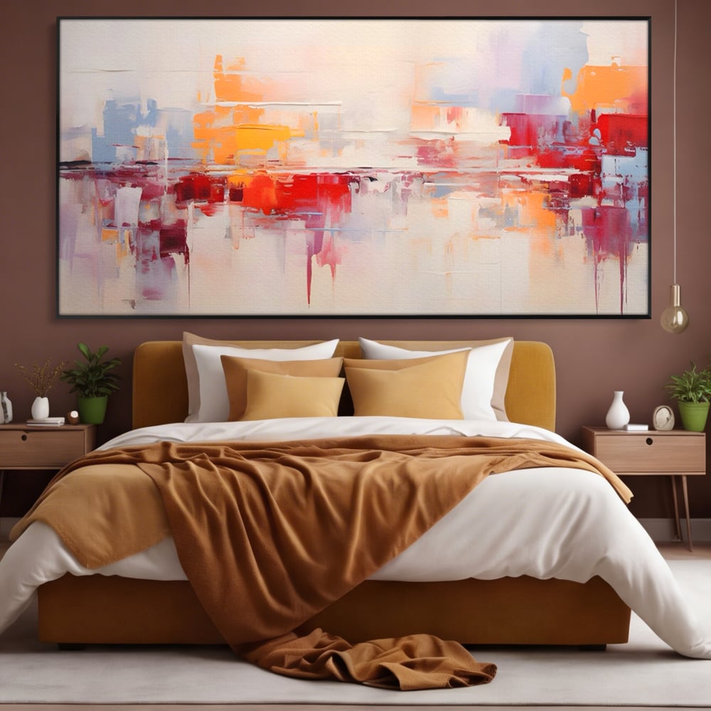 Tablou Canvas Premium LuxCanva® A1622, Cromatica , Living, Abstract, Reflexie De Culori, Decorativ, Dormitor, Culori Vibrante
