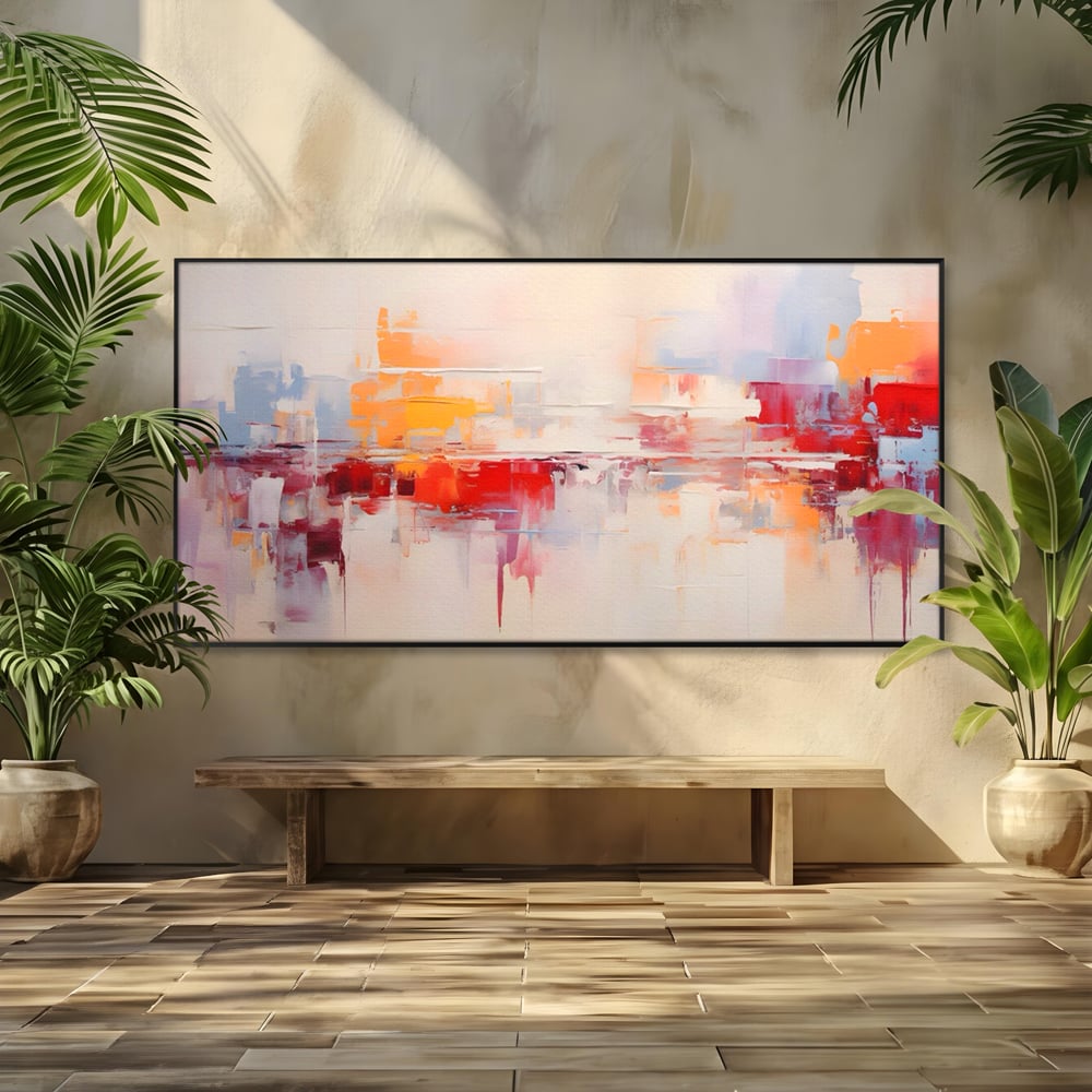 Tablou Canvas Premium LuxCanva® A1622, Cromatica , Living, Abstract, Reflexie De Culori, Decorativ, Dormitor, Culori Vibrante