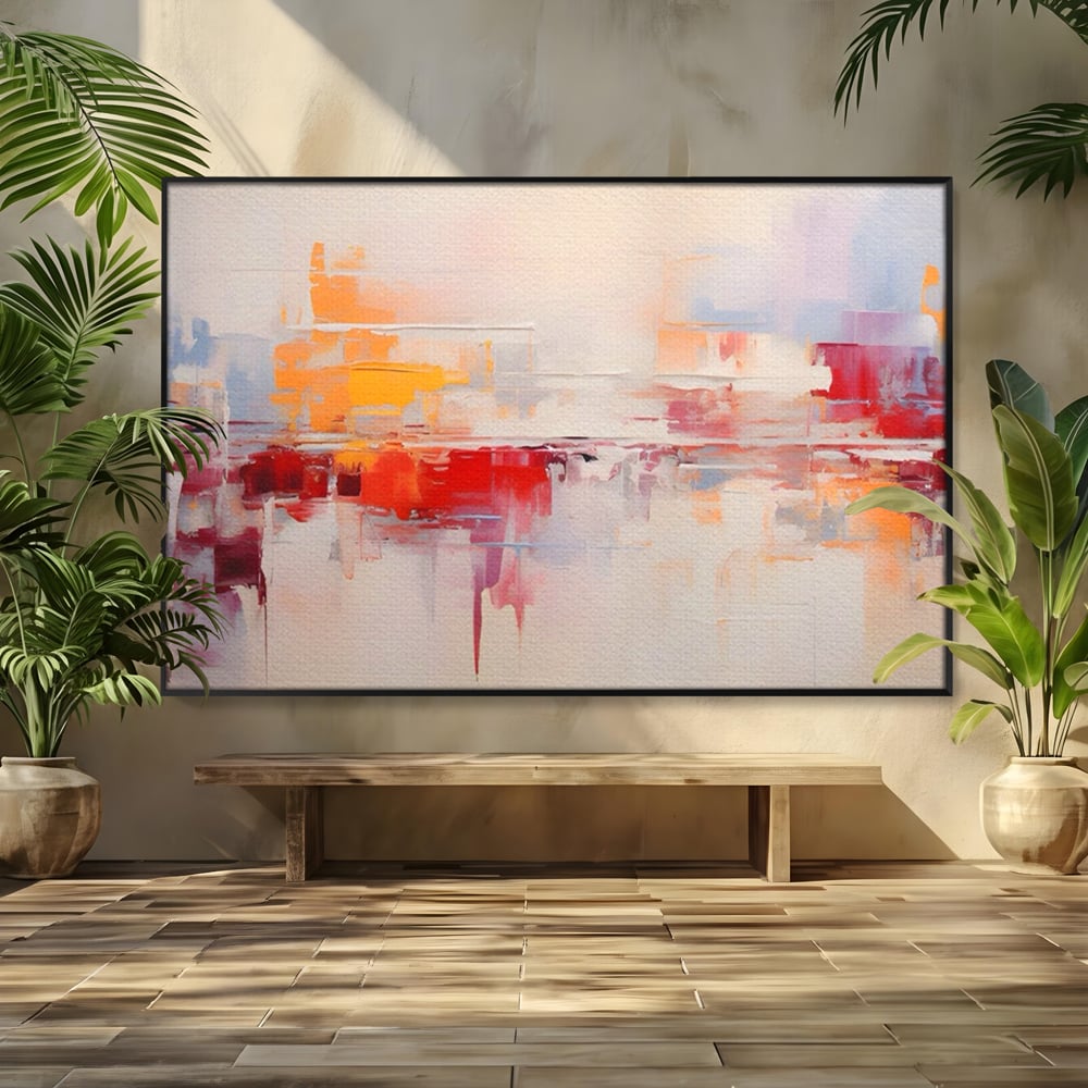 Tablou Canvas Premium LuxCanva® A1622, Cromatica , Living, Abstract, Reflexie De Culori, Decorativ, Dormitor, Culori Vibrante
