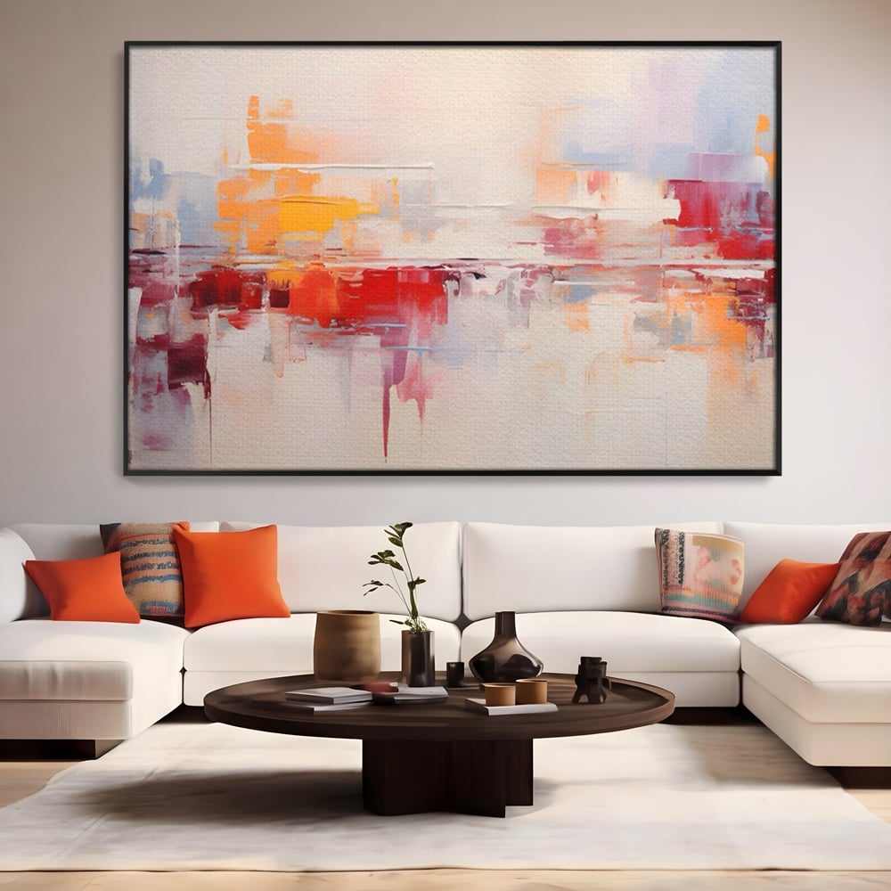 Tablou Canvas Premium LuxCanva® A1622, Cromatica , Living, Abstract, Reflexie De Culori, Decorativ, Dormitor, Culori Vibrante