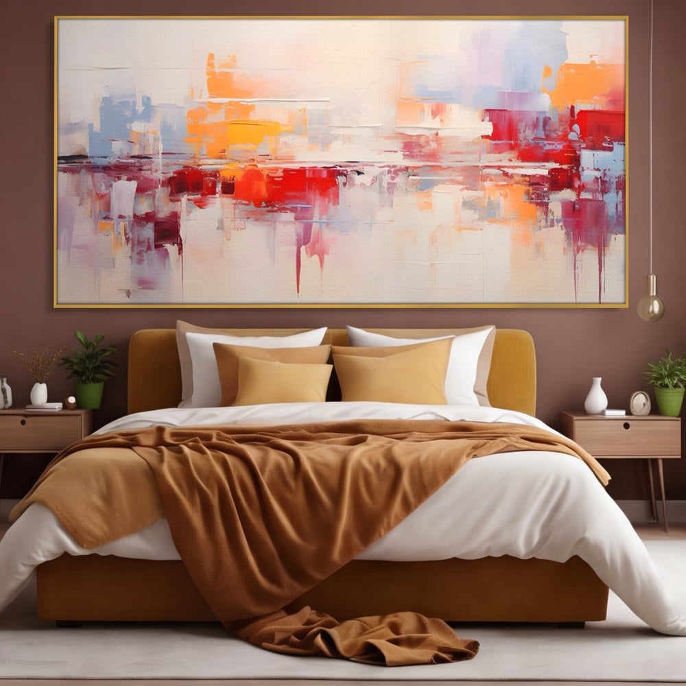 Tablou Canvas Premium LuxCanva® A1622, Cromatica , Living, Abstract, Reflexie De Culori, Decorativ, Dormitor, Culori Vibrante