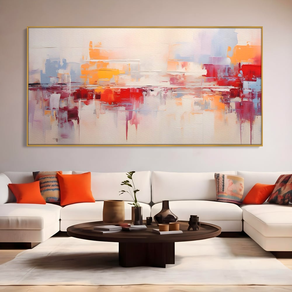 Tablou Canvas Premium LuxCanva® A1622, Cromatica , Living, Abstract, Reflexie De Culori, Decorativ, Dormitor, Culori Vibrante