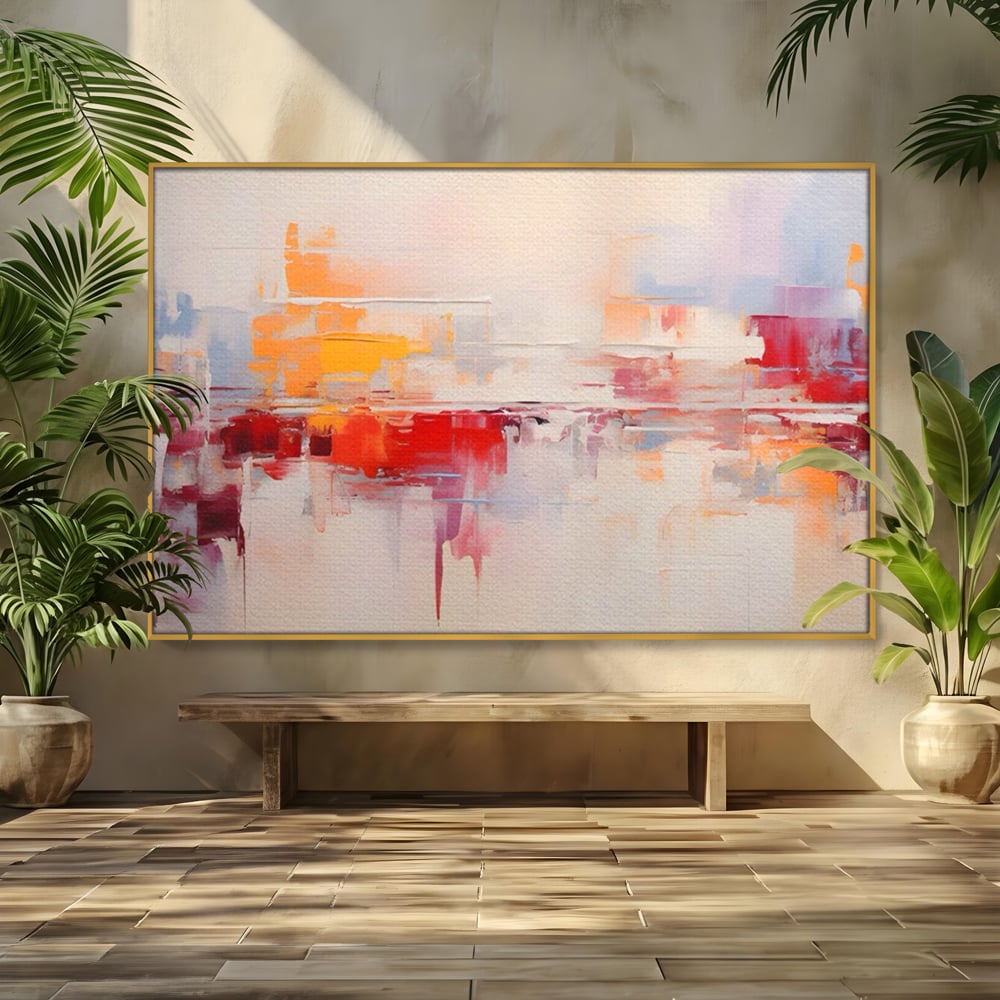 Tablou Canvas Premium LuxCanva® A1622, Cromatica , Living, Abstract, Reflexie De Culori, Decorativ, Dormitor, Culori Vibrante