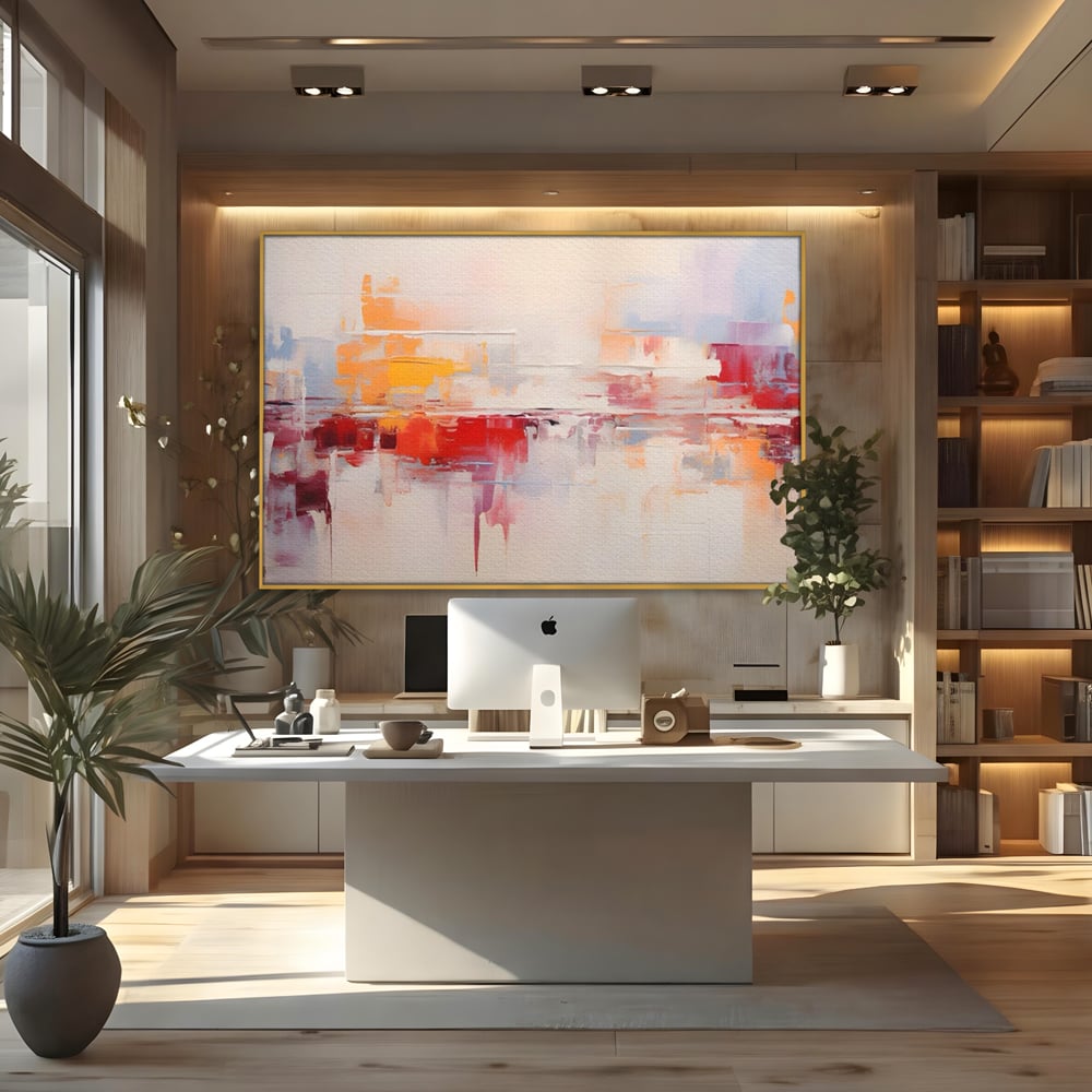 Tablou Canvas Premium LuxCanva® A1622, Cromatica , Living, Abstract, Reflexie De Culori, Decorativ, Dormitor, Culori Vibrante