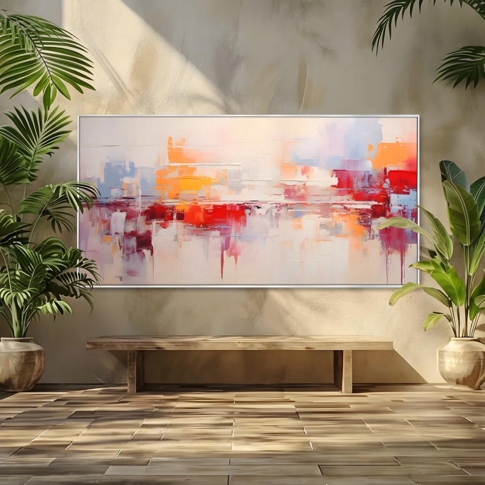 Tablou Canvas Premium LuxCanva® A1622, Cromatica , Living, Abstract, Reflexie De Culori, Decorativ, Dormitor, Culori Vibrante