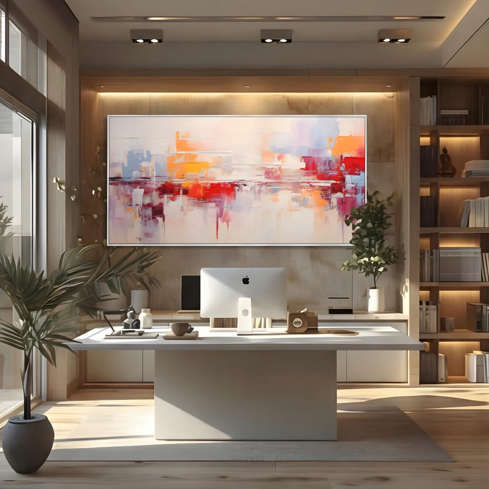 Tablou Canvas Premium LuxCanva® A1622, Cromatica , Living, Abstract, Reflexie De Culori, Decorativ, Dormitor, Culori Vibrante