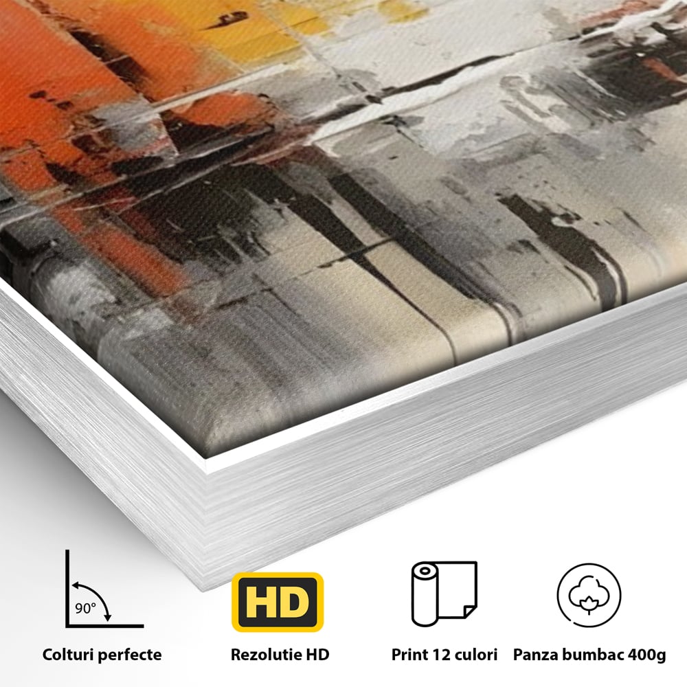 Tablou Canvas Premium LuxCanva® A1623, Imbratisare Abstracta , Living, Decorativ, Cromatic, Compozitie, Dormitor, Culori Vibrante