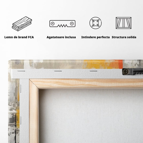 Tablou Canvas Premium LuxCanva® A1623, Imbratisare Abstracta , Living, Decorativ, Cromatic, Compozitie, Dormitor, Culori Vibrante