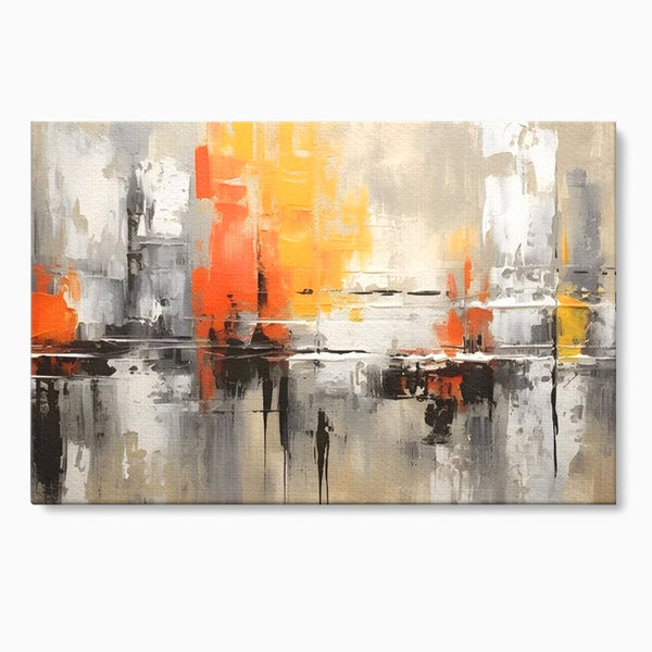 Tablou Canvas Premium LuxCanva® A1623, Imbratisare Abstracta , Living, Decorativ, Cromatic, Compozitie, Dormitor, Culori Vibrante