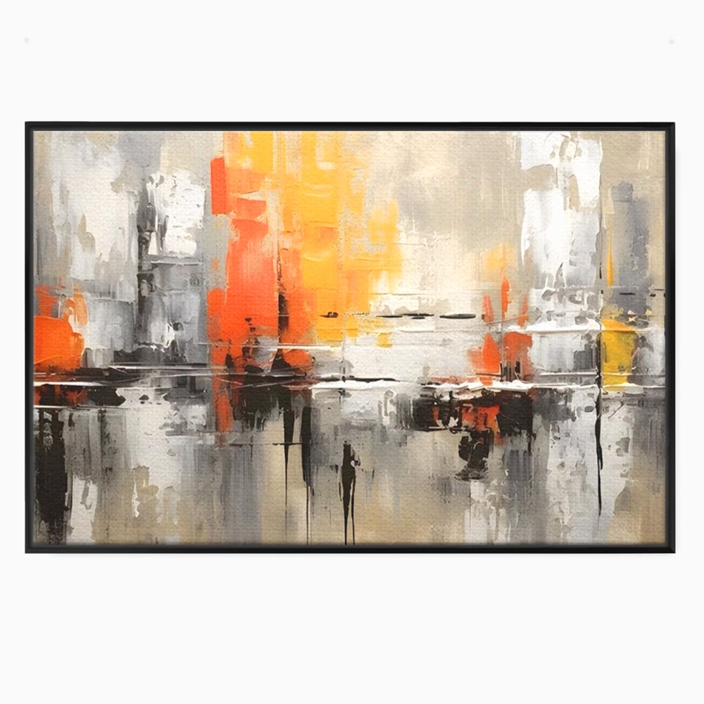Tablou Canvas Premium LuxCanva® A1623, Imbratisare Abstracta , Living, Decorativ, Cromatic, Compozitie, Dormitor, Culori Vibrante