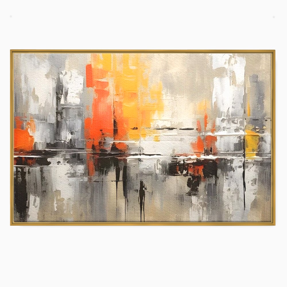 Tablou Canvas Premium LuxCanva® A1623, Imbratisare Abstracta , Living, Decorativ, Cromatic, Compozitie, Dormitor, Culori Vibrante